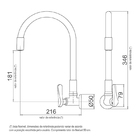 Tanque De Parede Tramontina Hera Wall 94401107 50x40 Aço Inox