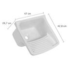 Tanque De Plástico 22l Para Lavanderia Branco + Sifão Univers