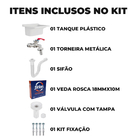 Tanque De Plástico 22l Para Lavanderia Branco + Sifão Univers