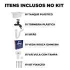 Tanque De Plástico 34l Para Lavanderia Branco + Sifão Univers