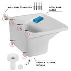 Tanque De Plástico 40l Para Lavanderia Branco + Sifão Copo Un