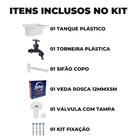 Tanque De Plástico 40l Para Lavanderia Branco + Sifão Copo Un