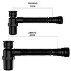 Tanque De Plástico 40l Para Lavanderia Preto + Sifão Copo Uni