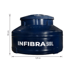 Tanque de Polietileno 500L Azul com Tampa Infibra