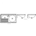 Tanque Duplo Em Mármore Sintético 120cmx60cm Premium Dvg Deco