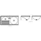 Tanque Duplo Grande Mármore Sintético Decoralita Bege