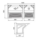 Tanque Duplo Para Embutir 114lts C/ Suporte Válvula 3" Ghelpl