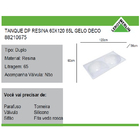 Tanque Duplo Redondo Resina Branco 65L Decoralita