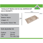 Tanque Duplo Redondo Resina Marrom Imperial 45L Decoralita