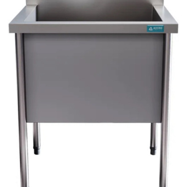 Tanque Industrial Em Aço Inox 60x60x85 Aço Rio