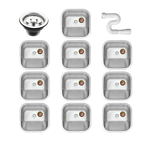 Tanque Inox 40x34x20 American Steel Fosco - 10 Unidades