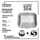 Tanque Inox 50x40 Fosco- Sobrepor E Embutir +válvula
