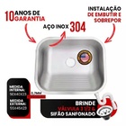 Tanque Inox 50x40 Fosco- Sobrepor E Embutir +válvula