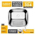 Tanque Inox American 40x34x20 Aço 304 - 5 Unidades