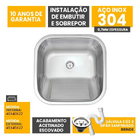Tanque Inox American 40x40x22 Aço 304 Fosco - 10 Unidades