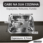 Tanque Inox Eletrocubas Brilho 50x40 30l Sobrepor Embutir