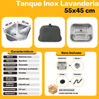 Tanque Inox Embutir Ou Sobrepor 55x45cm Guimmis.casa