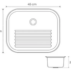Tanque Inox Lavanderia 45x45 Escovado Completo Com Válvula Br