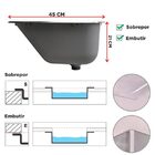 Tanque Inox Lavanderia Gourmet Sobrepor Polido Guimmis 9145