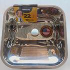 Tanque Inox Monobloco 40x40 + Sifão Inox 304