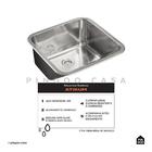 Tanque Inox Monobloco 50 Cm Atikum Pingoo.casa - Prata Polido