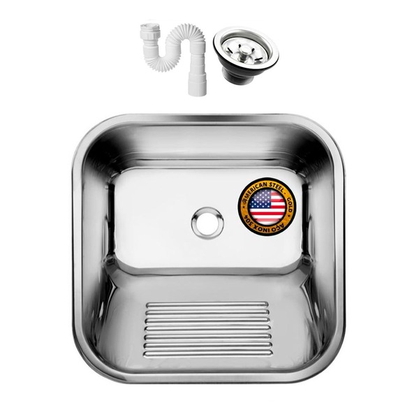 Tanque Inox Polido 40x40x22 cm C/válvula