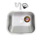 Tanque Lavanderia 50X40 fosco com Válvula Aço Inox 304