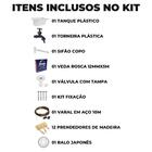 Tanque Lavanderia  22l Branco + Sifão Copo Universal Sanfonad