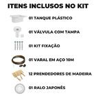 Tanque Lavanderia  22l Branco + Varal Em Aço + Prendedor + Ra