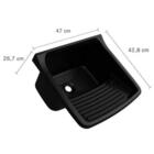 Tanque Lavanderia  22l Preto + Sifão Universal Sanfonado + Ve