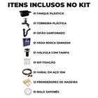 Tanque Lavanderia  34l Preto + Sifão Universal Sanfonado + Ve