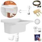 Tanque Lavanderia  40l Branco + Sifão Copo Sanfonado + Veda R