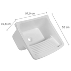 Tanque Lavanderia  40l Branco + Sifão Universal Sanfonado + V