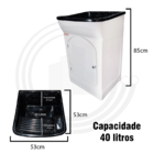 Tanque Lavanderia Com Gabinete De Fibra 40l