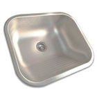 Tanque Lavanderia Escovado 44x44 Aço Inoxidável 304 Premium