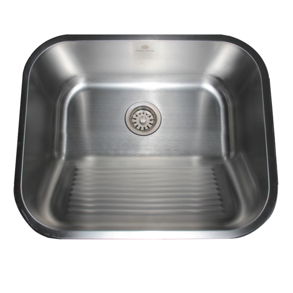 Tanque Lavanderia Escovado 44x44 Aço Inoxidável 304 Premium