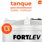 Tanque para Armazenar Álcool/Etanol 3.000 Litros Fortlev