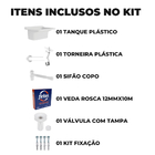 Tanque Plástico 22l Para Lavanderia Branco + Sifão Copo Unive