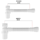 Tanque Plástico 22l Para Lavanderia Branco + Sifão Copo Unive