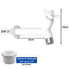 Tanque Plástico 34l Para Lavanderia Branco + Sifão Universal