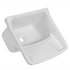 Tanque Plástico Branco Simples Para Lavar Roupas - 22 Litros