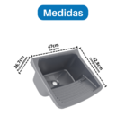 Tanque Plástico Para Lavar Roupa Astra 22l Tq0/sc Prata