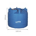 Tanque Polietileno 7500L Azul 2,22m Acqualimp