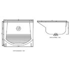 Tanque Simples Em Mármore Sintético 60cmx50cm 34 Litros Dvg D