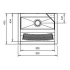 Tanque Simples Retangular Aço Inox Cromado 35L Franke