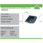 Tanque Simples Retangular Resina Verde Romano 20L Decoralita