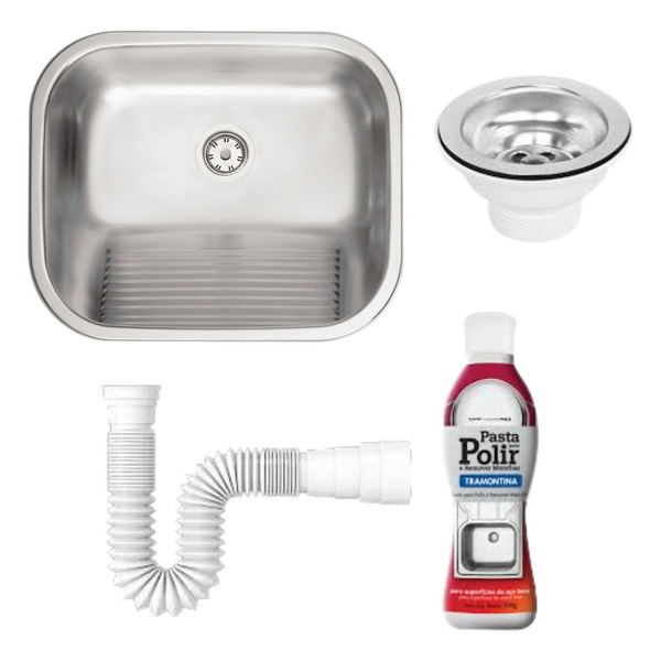 Tanque Tramontina De Lavar Roupas Inox Para Lavanderia Hera