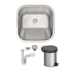 Tanque Tramontina Hera 40x40 Acetinado + Lixeira Tramontina E