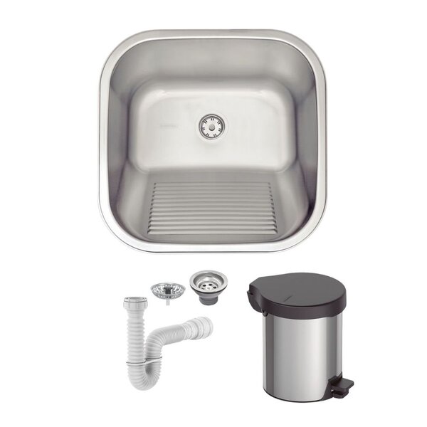 Tanque Tramontina Hera 40x40 Acetinado + Lixeira Tramontina E