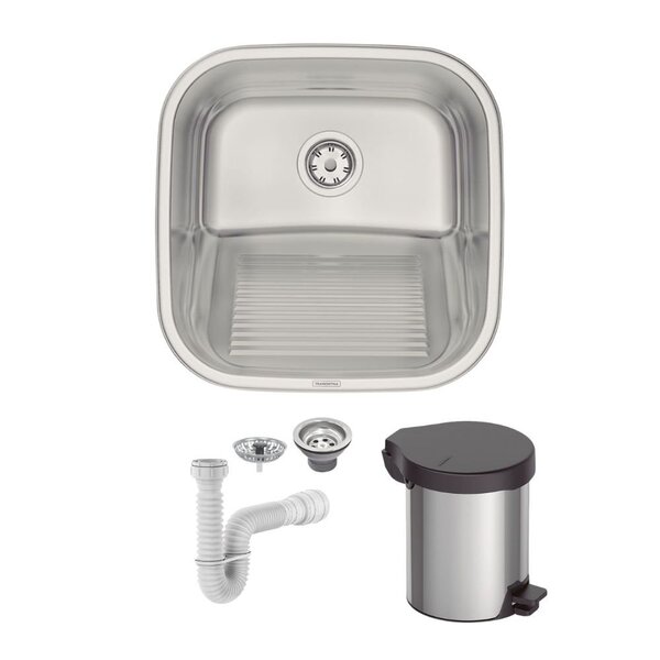 Tanque Tramontina Hera 40x40 Polido + Lixeira Tramontina E Si